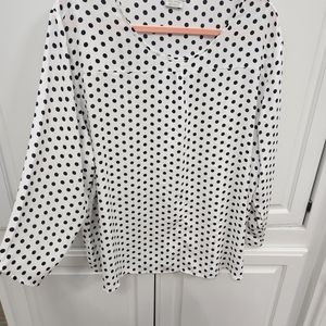Long sleeve polka dot blouse. Sz XXL